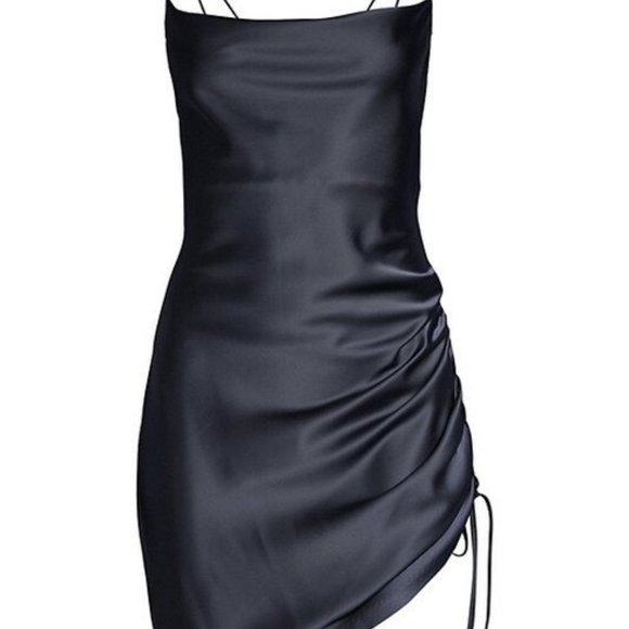 NWT Parker Ivy Ruched Charmeuse Mini Dress - Picture 1 of 4